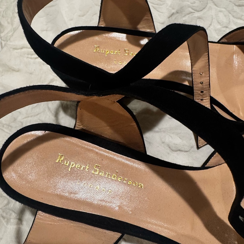 Rupert Sanderson Black Sandles with Sophisticated Straps